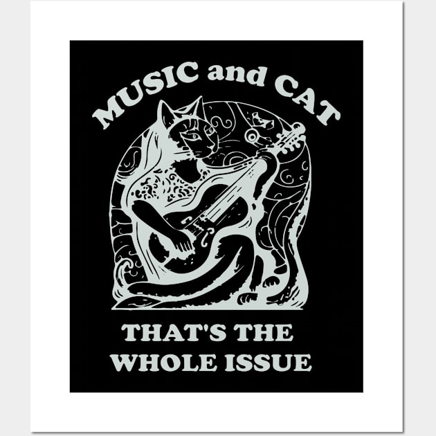 Music and Cat Wall Art by MusicianCatsClub